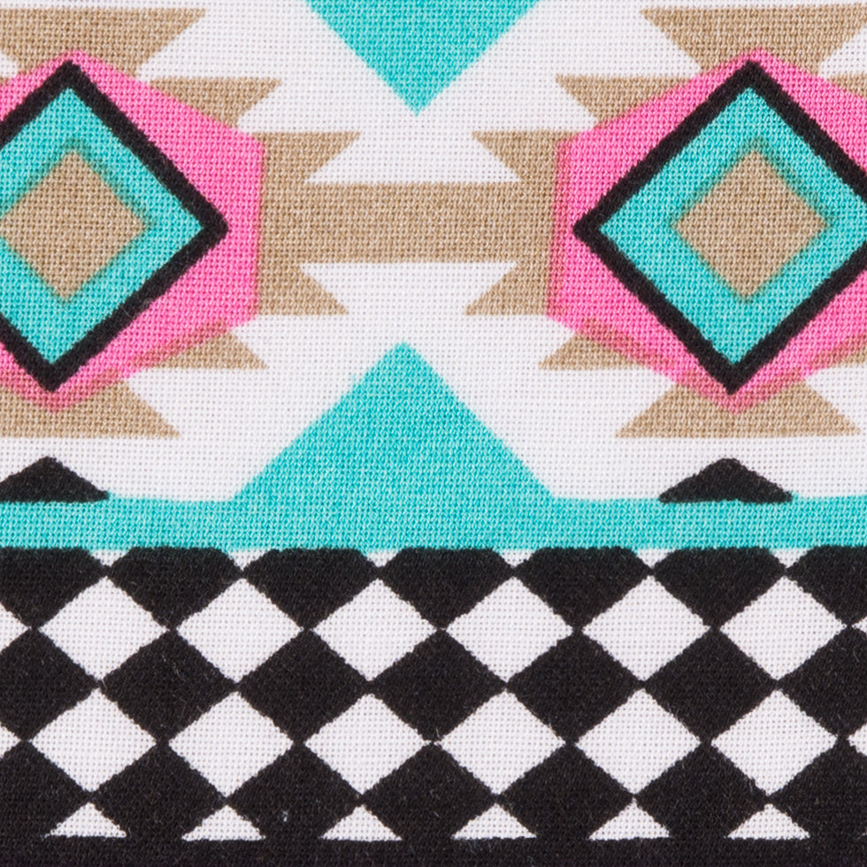 Purple/Blue Geometric Stripes Printed Rayon Woven - Joann Fabrics