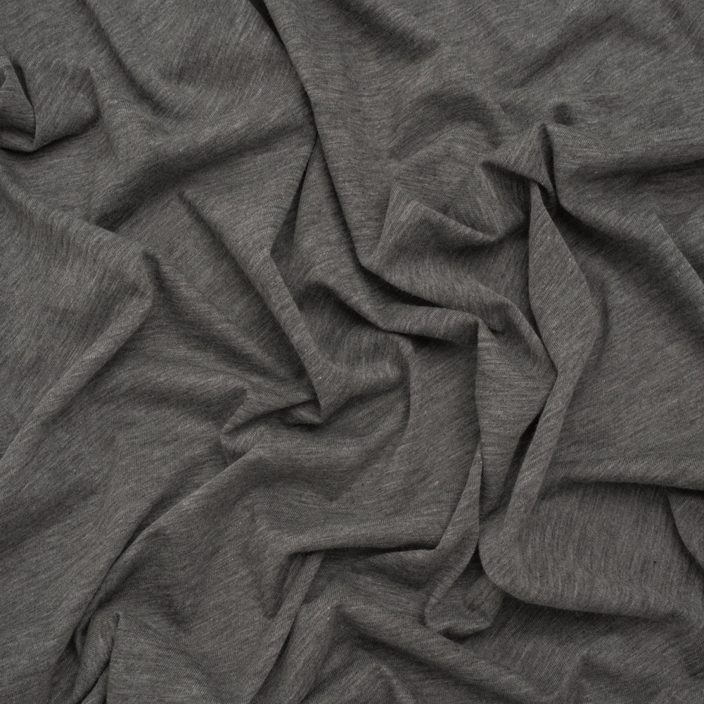 Lightweight Polyester and Cotton Jersey - Heathered Dark Gray - Deadstock - Joann Fabrics