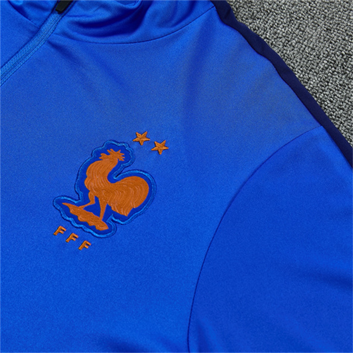 France 2026 Kids Long Sleeve Training Set - Royal Blue Top & Pants - UnitedFutballJersey