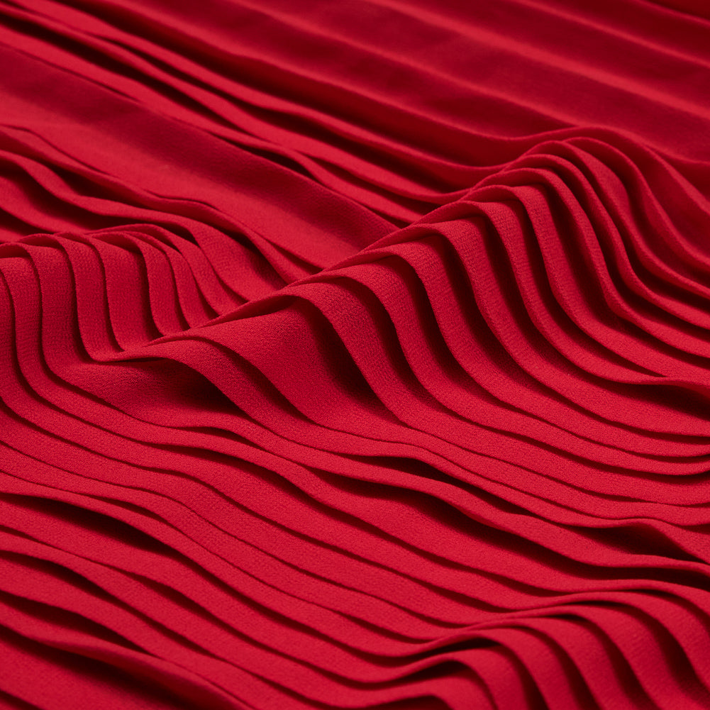 Accordion Pleated Chiffon - Tomato Red - Etereo Collection - Joann Fabrics