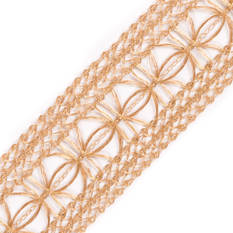 Metallic Gold Crochet Trim - 1.5