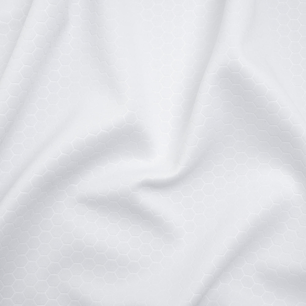 Yaya Han Stretch Scuba Knit - White Hexagons - Cosplay Collection - Joann Fabrics
