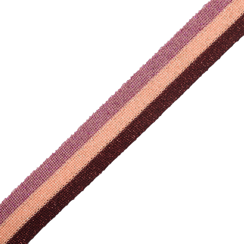 Red/Orange/Pink Lurex Knit Trim - 1.25