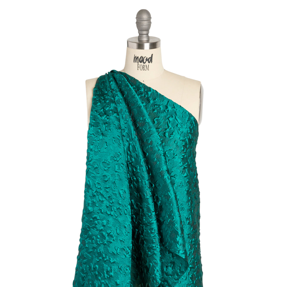 Luminous Teal Wild Spots Lightweight Luxury Brocade - Joann Fabrics