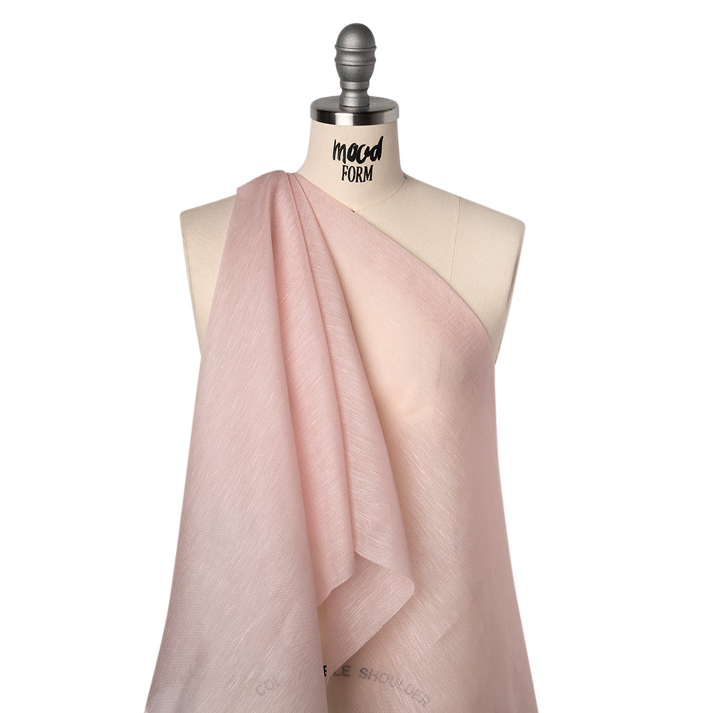 Linen and Silk Scrim - Blush Pink - Famous Australian Designer Deadstock - Joann Fabrics
