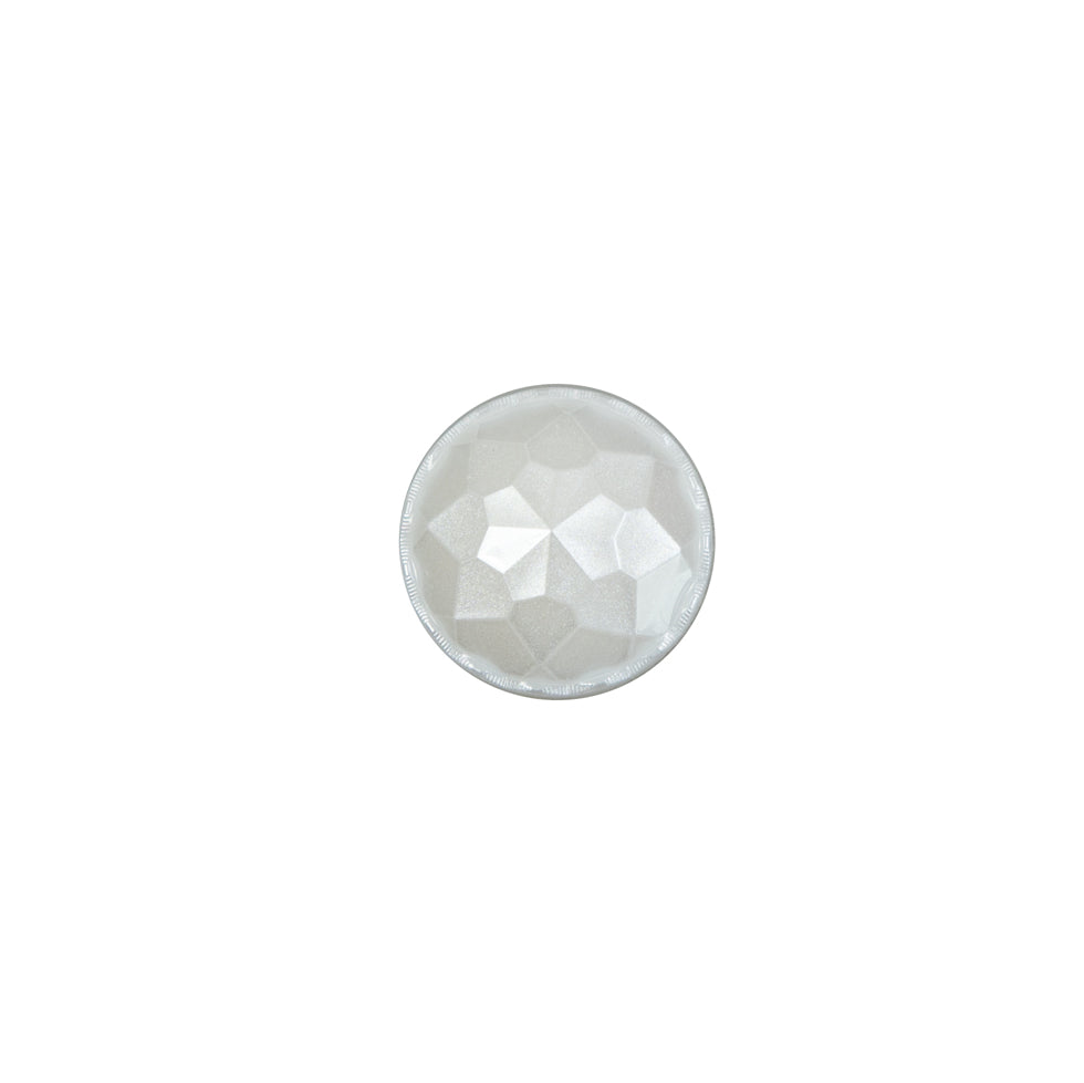 Italian White Plated Bevel-Cut Button - 18L/11.5mm - Joann Fabrics