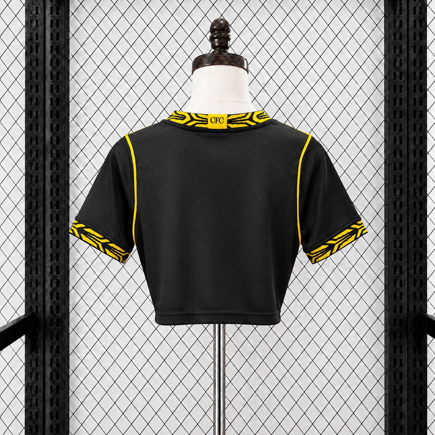 Women's C.H.E.L.S.E.A 26-27 Away Black Yellow Cropped Jersey - Fans Version - UnitedFutballJersey