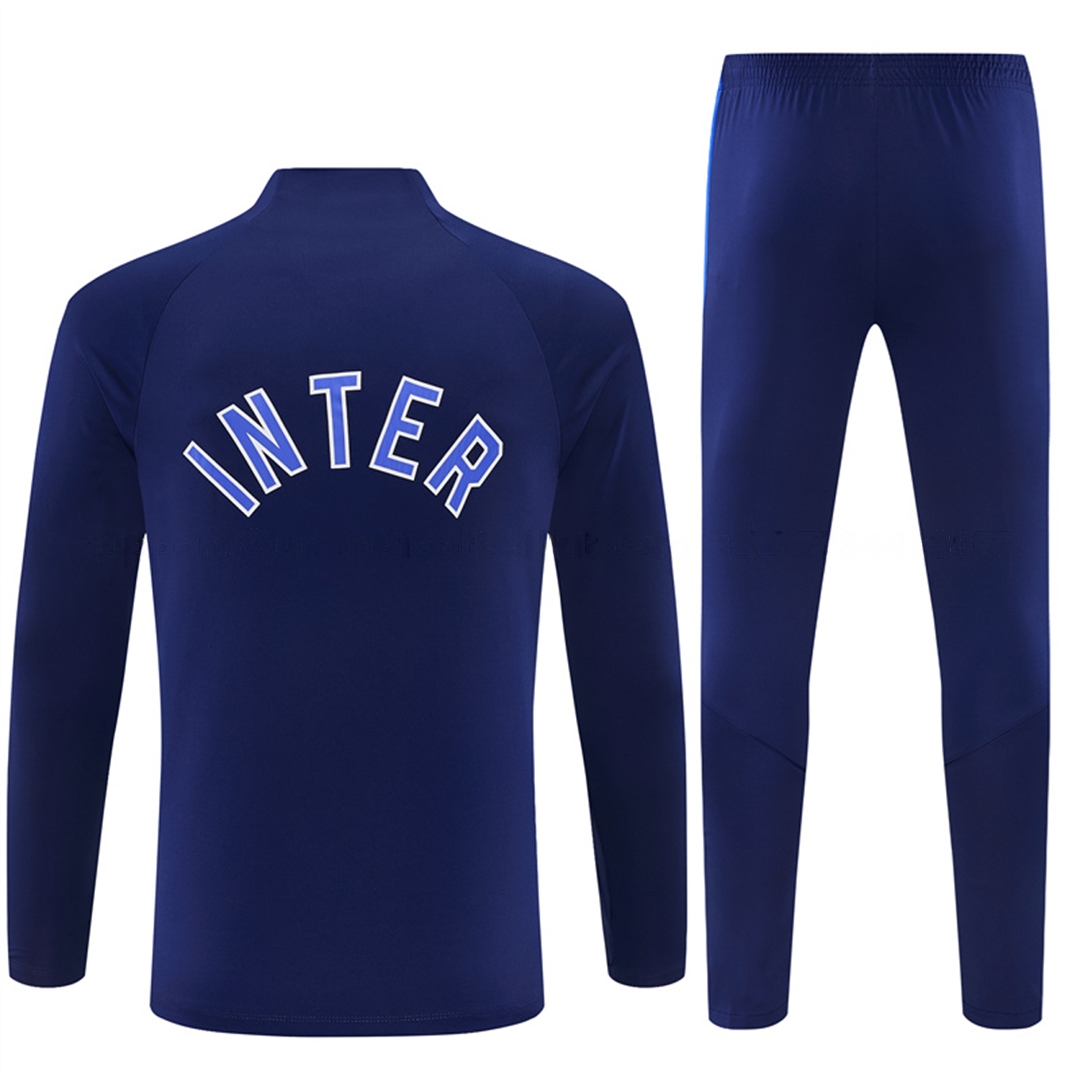 Inter Milan 26-27 Long Sleeve Training Set - Royal Blue Top & Royal Blue Pants - UnitedFutballJersey