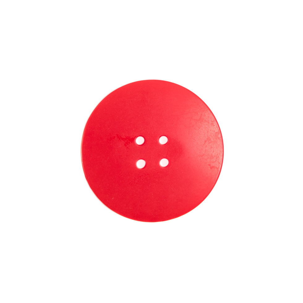 Plastic 4-Hole Button Made in Italy - 28L/18mm - Red and Pink Striations Dish Shaped - Joann Fabrics