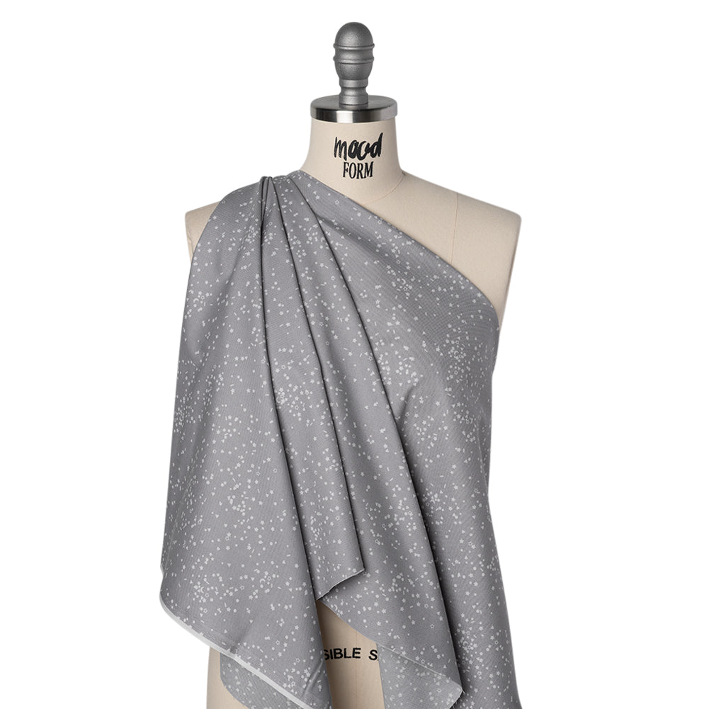 Printed Quilting Cotton by Ghazal Razavi for FIGO Studio - Gray and White Sprinkles - Dewfall Collection - Joann Fabrics