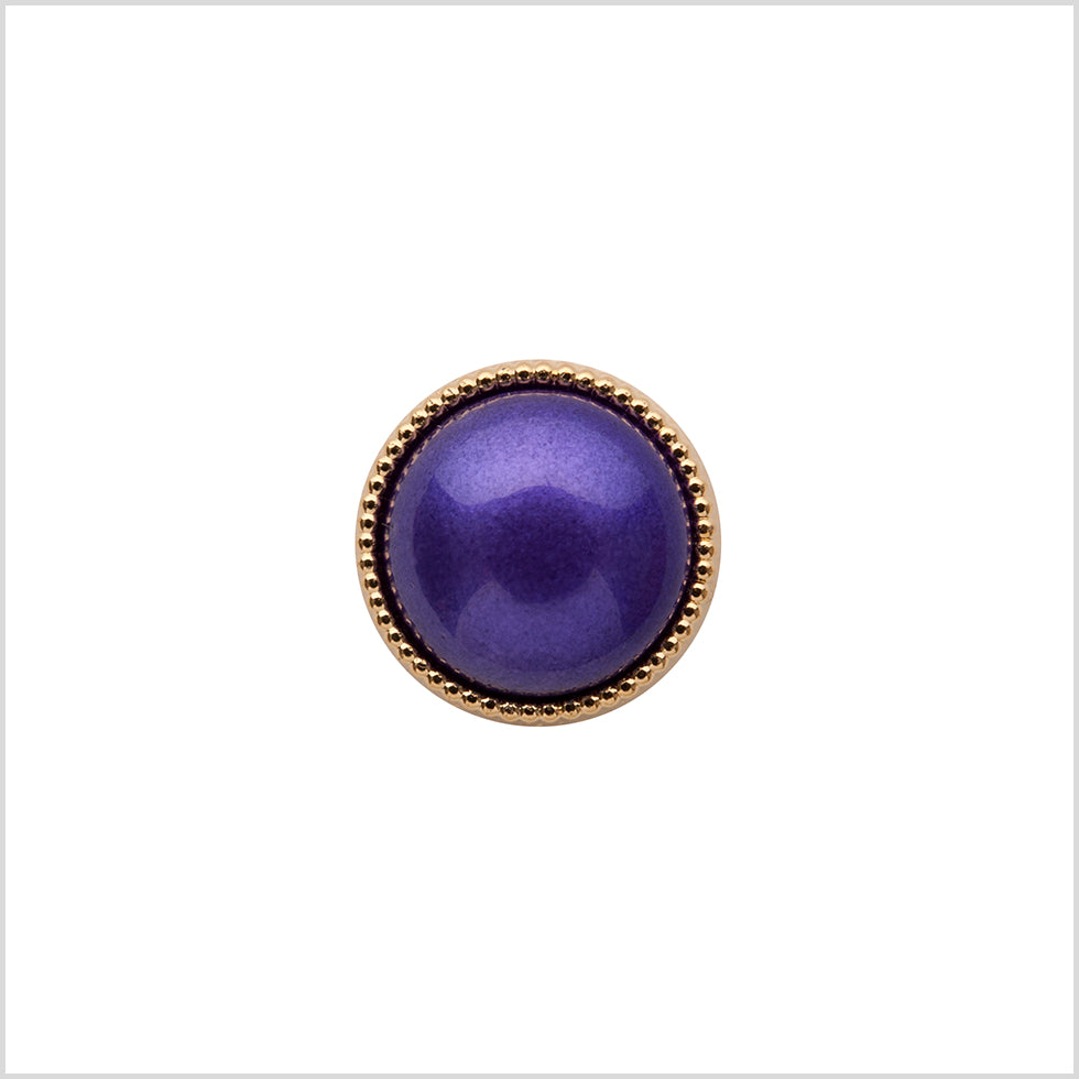 Italian Purple/Gold Shank Back Button - 18L/11.5mm - Joann Fabrics