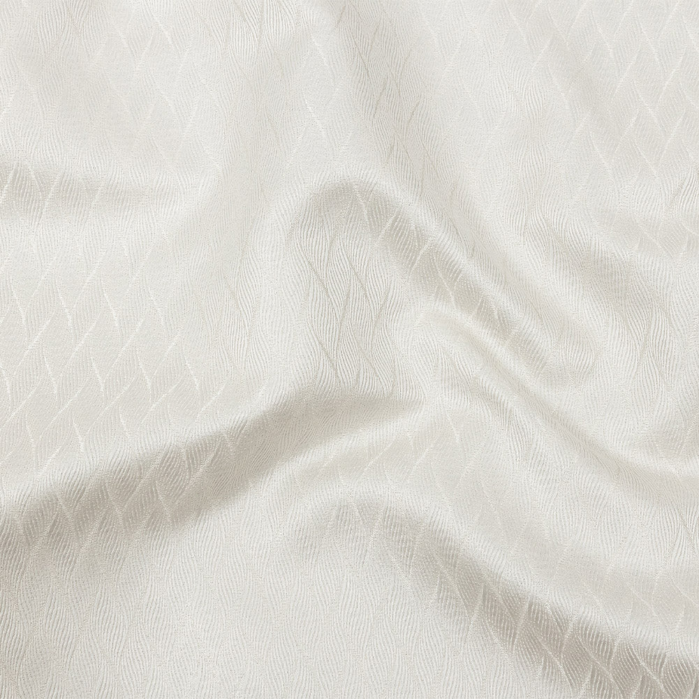 Drapery Jacquard - Ivory Flowing Leaves - British Imported - Joann Fabrics