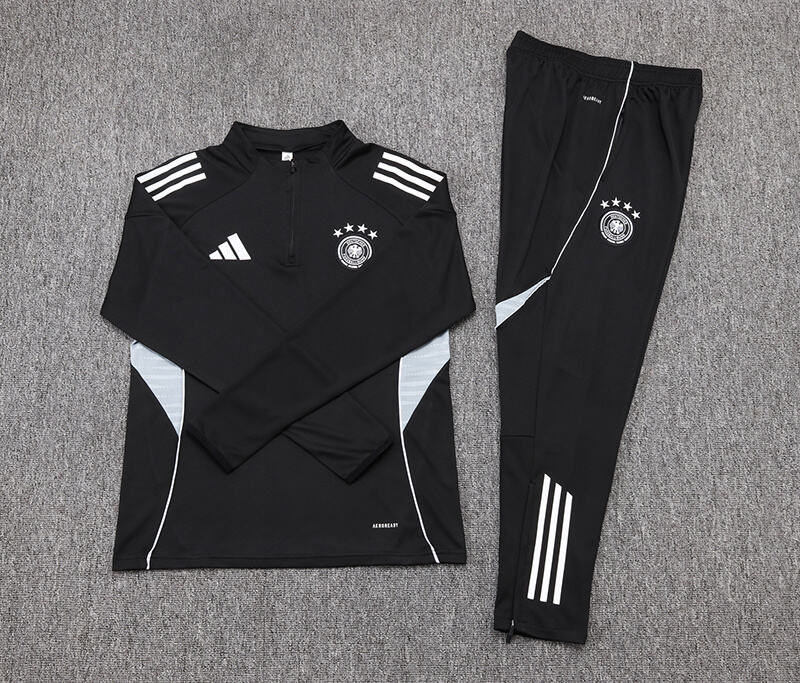 2025/2026 Germany Half-Pull Training Suit Black Jersey Set