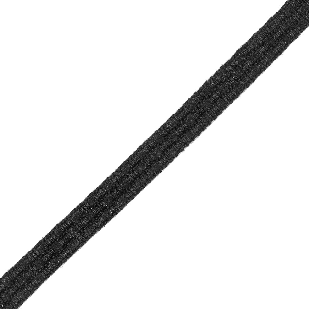 Black on Black Checkered Woven Trim - 0.625