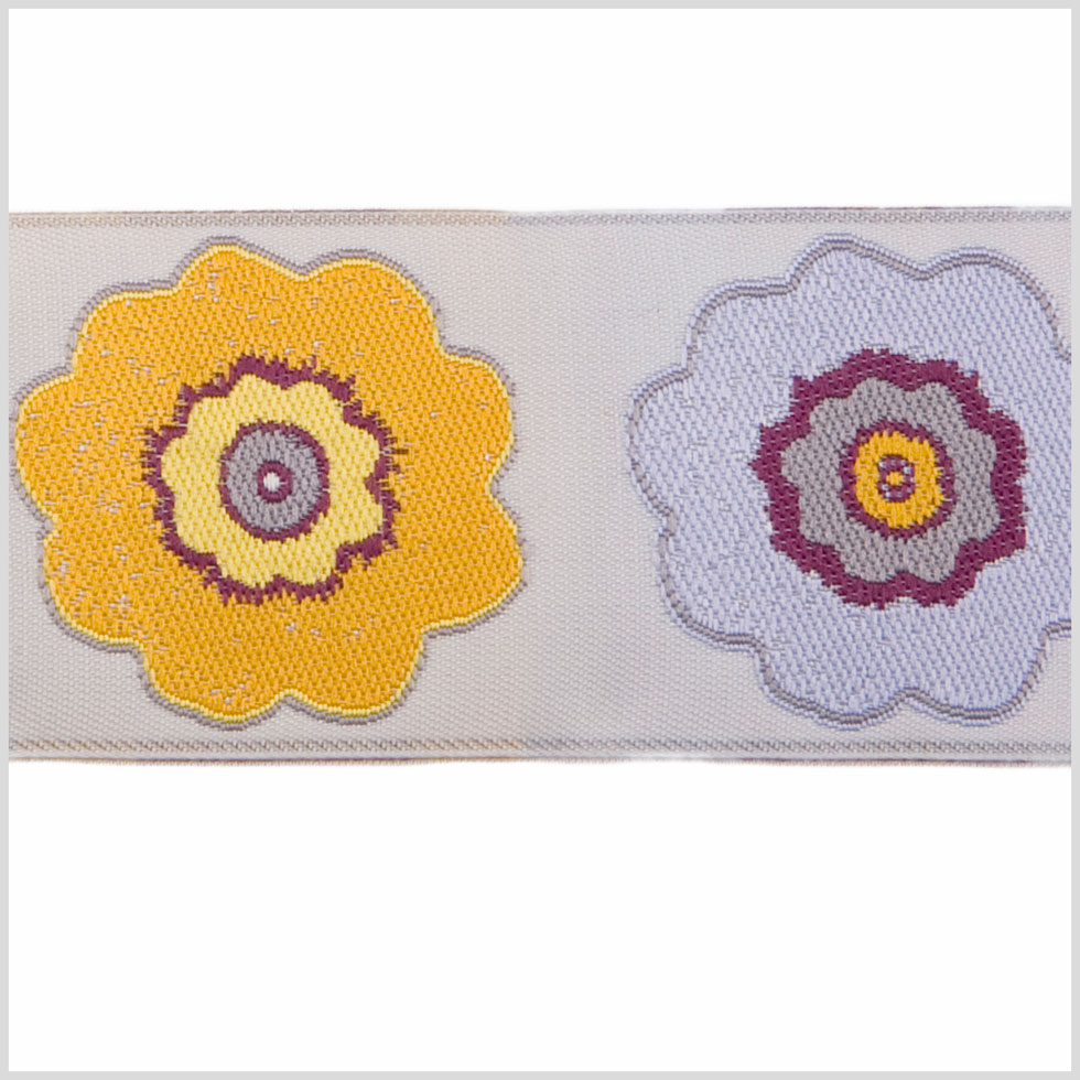 Lavender/Mustard/Rose French Jacquard Ribbon - Joann Fabrics