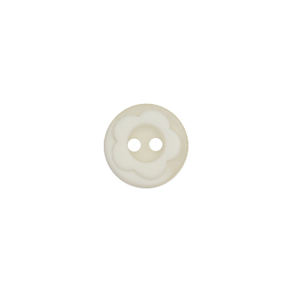 Cloud Dancer Dimensional Floral 2-Hole Semi-Translucent Plastic Button - 18L/11.5mm - Joann Fabrics
