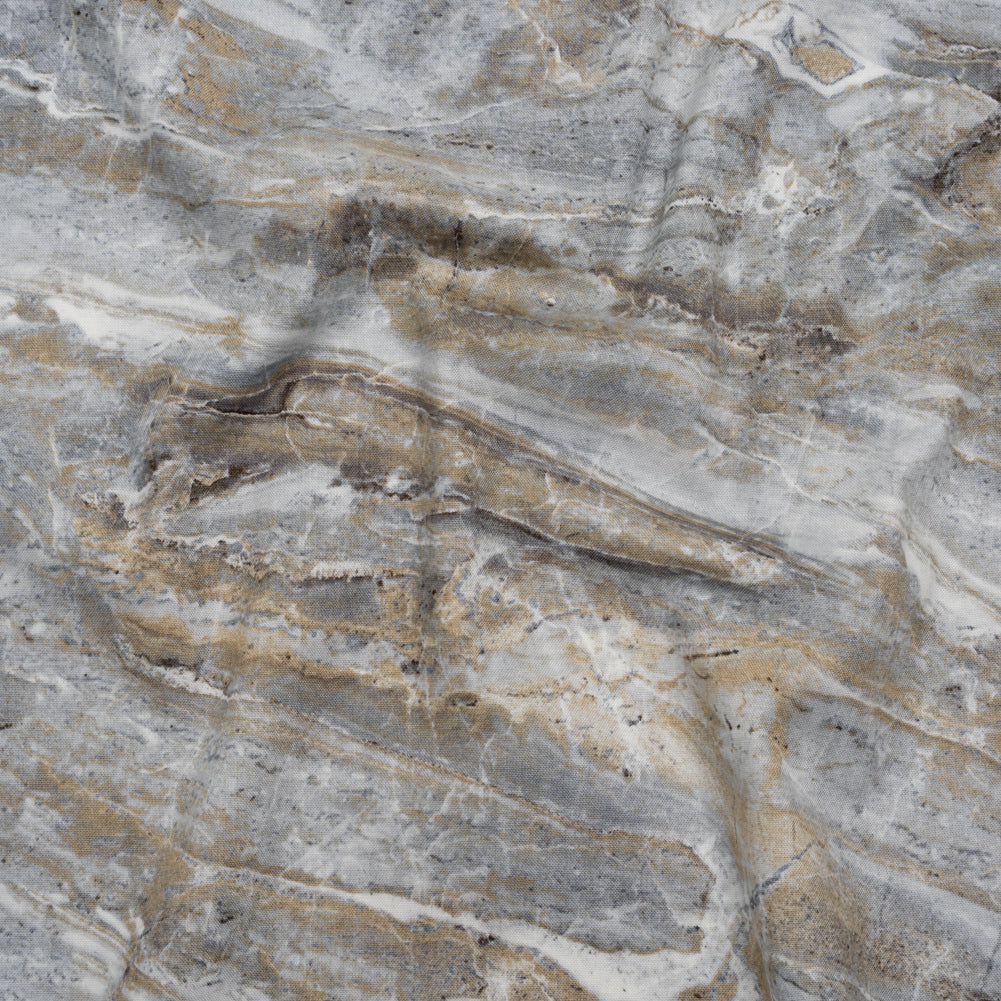 Stonehenge Quilting Cotton by Northcott - Warm Gray Marble 5 Stone Swirl - Surfaces Collection - Joann Fabrics