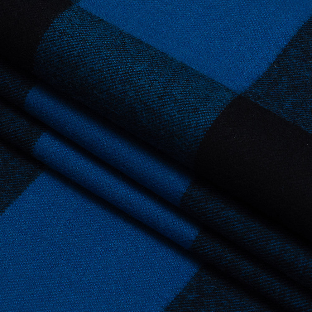 Buffalo Check Cotton Flannel - Black and Blue - Seco Collection - Joann Fabrics