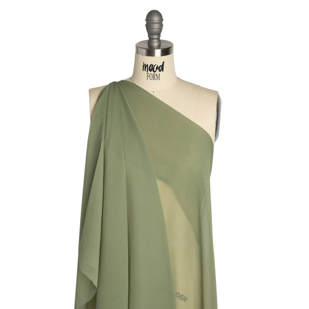 Crinkled Silk Chiffon - Oil Green - Premium Collection - Joann Fabrics