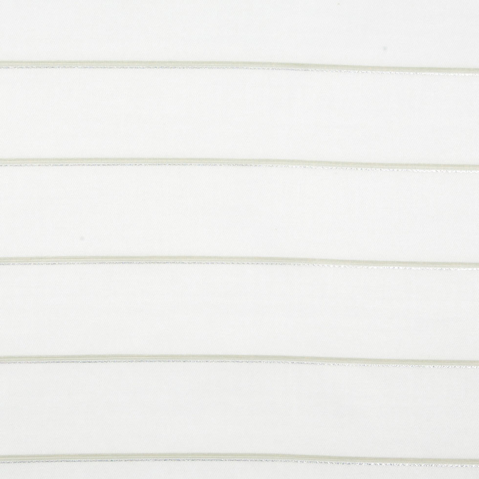 Duck Egg/Silver Stripes Sheer - Joann Fabrics