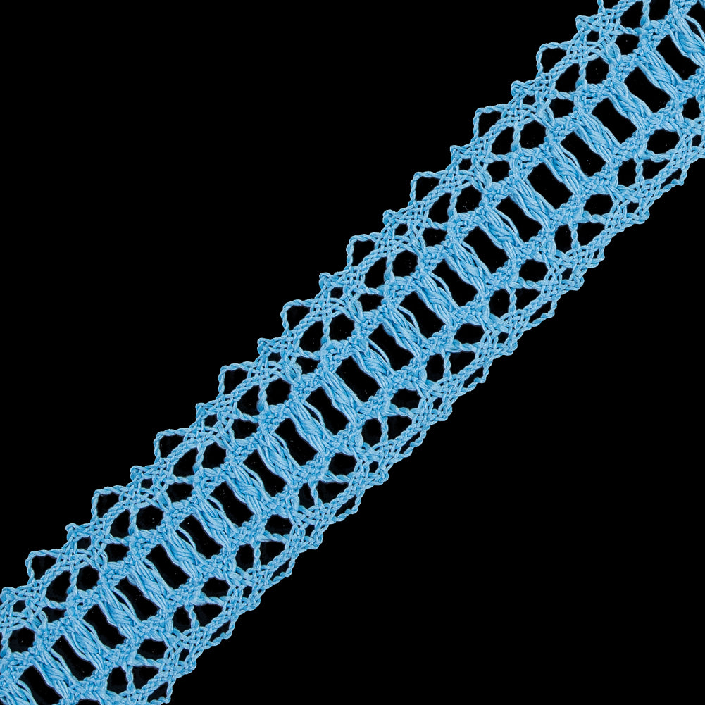 Baby Blue European Crochet Trim - 1.25