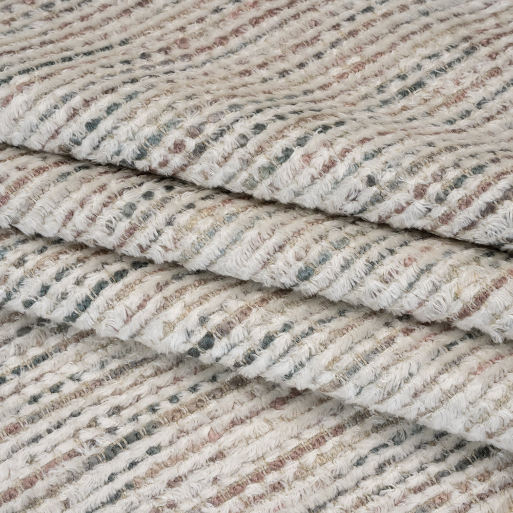 Recycled Olefin and Acrylic Upholstery Boucle and Chenille Tweed - Glacier Stripes - Virginia Collection - Joann Fabrics