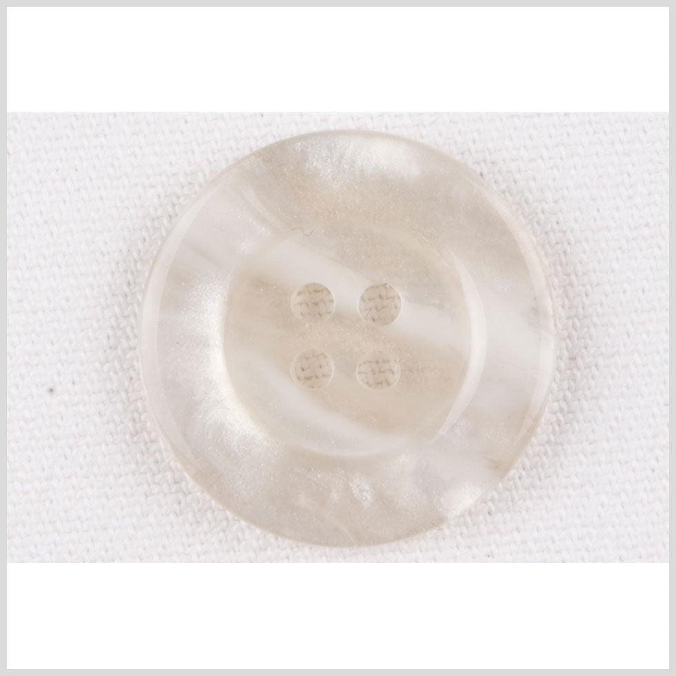 Plastic 4-Hole Button - 40L/25.5mm - White and Translucent Ivory Waves - Joann Fabrics
