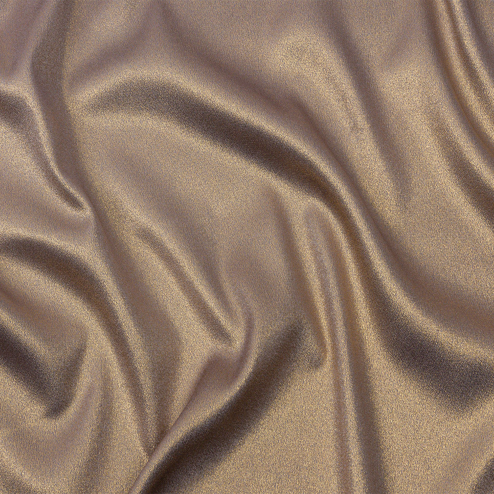 Stretch Polyester Crepe with Gold Foiling - Gray - Devyn Collection - Joann Fabrics