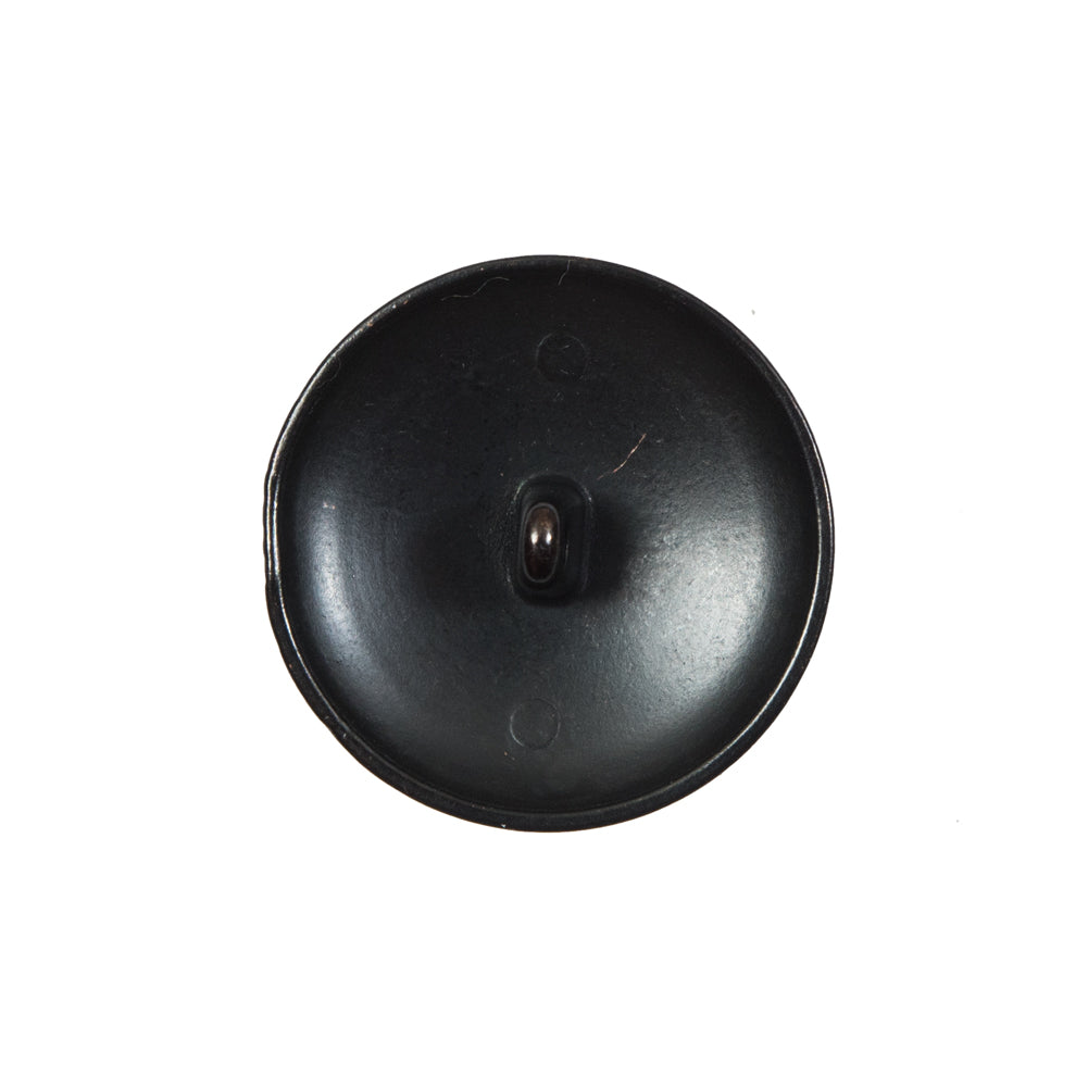 Italian Black Ribbed Metal Shank Back Button - 36L/23mm - Joann Fabrics