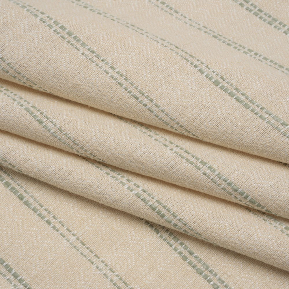 Polyester and Cotton Drapery Twill - Eucalyptus Zig Zags and Textured Stripes - British Imported - Joann Fabrics