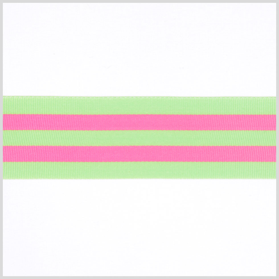 Green/Hot Pink Striped Grosgrain Ribbon - Joann Fabrics