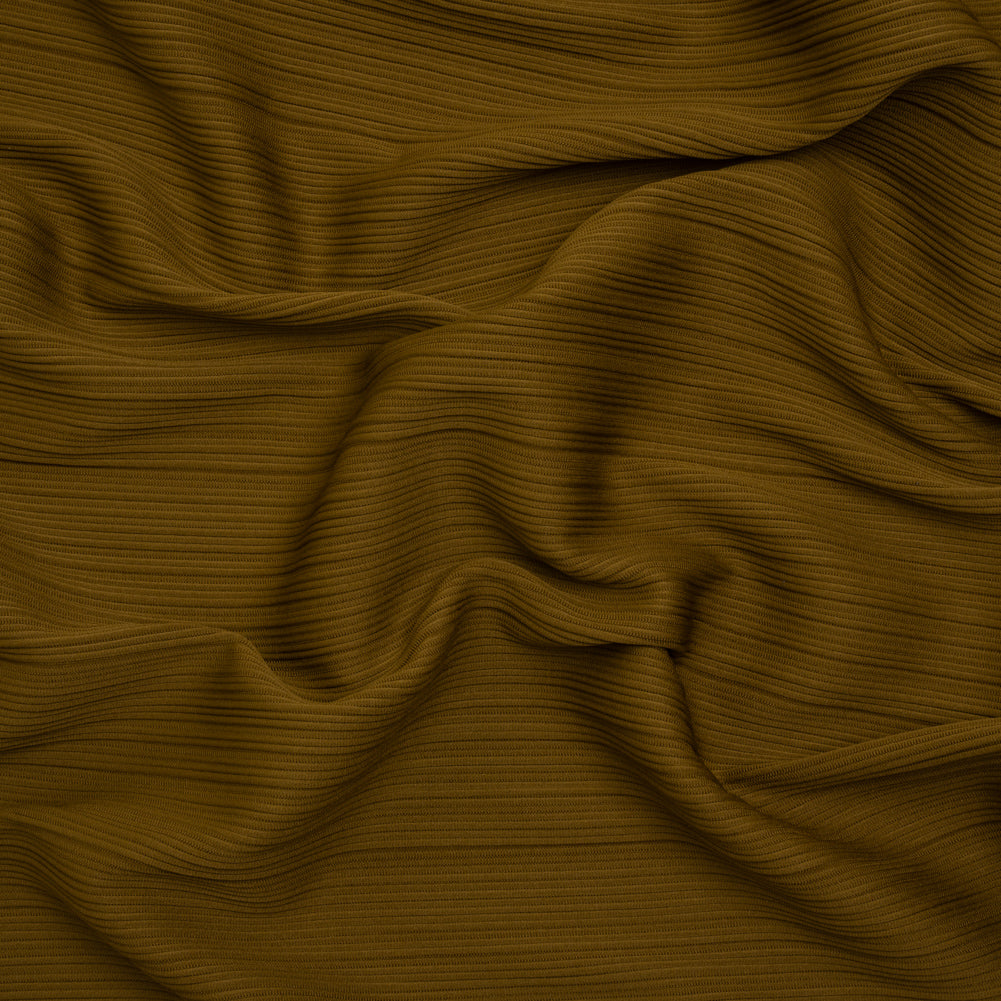 Ribbed Stretch Polyester Double Knit by Mara Hoffman - Olive - Designer Deadstock - Joann Fabrics