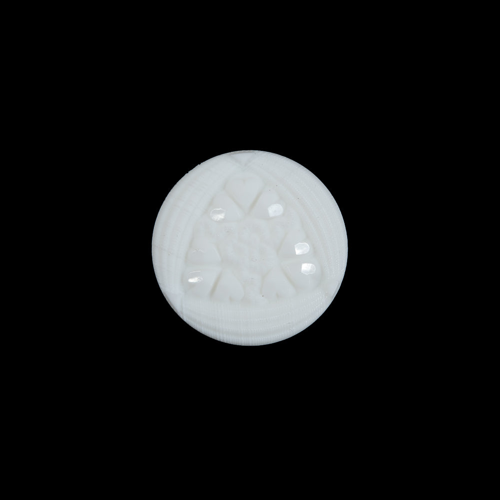 White Etched Shank Back Button - 24L/15mm - Joann Fabrics