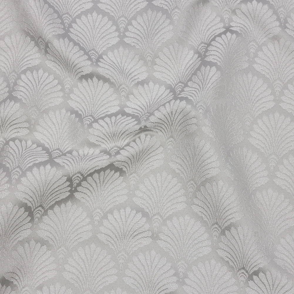 Drapery Jacquard - Silver Palm Fans - British Imported - Joann Fabrics