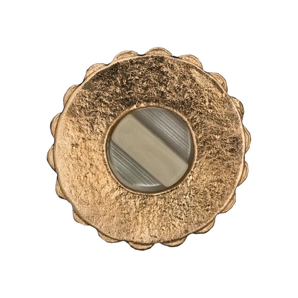 Italian Gold Metal, Crystal Rhinestones and Oatmeal Shell Shank Button - 40L/25.5mm - Joann Fabrics