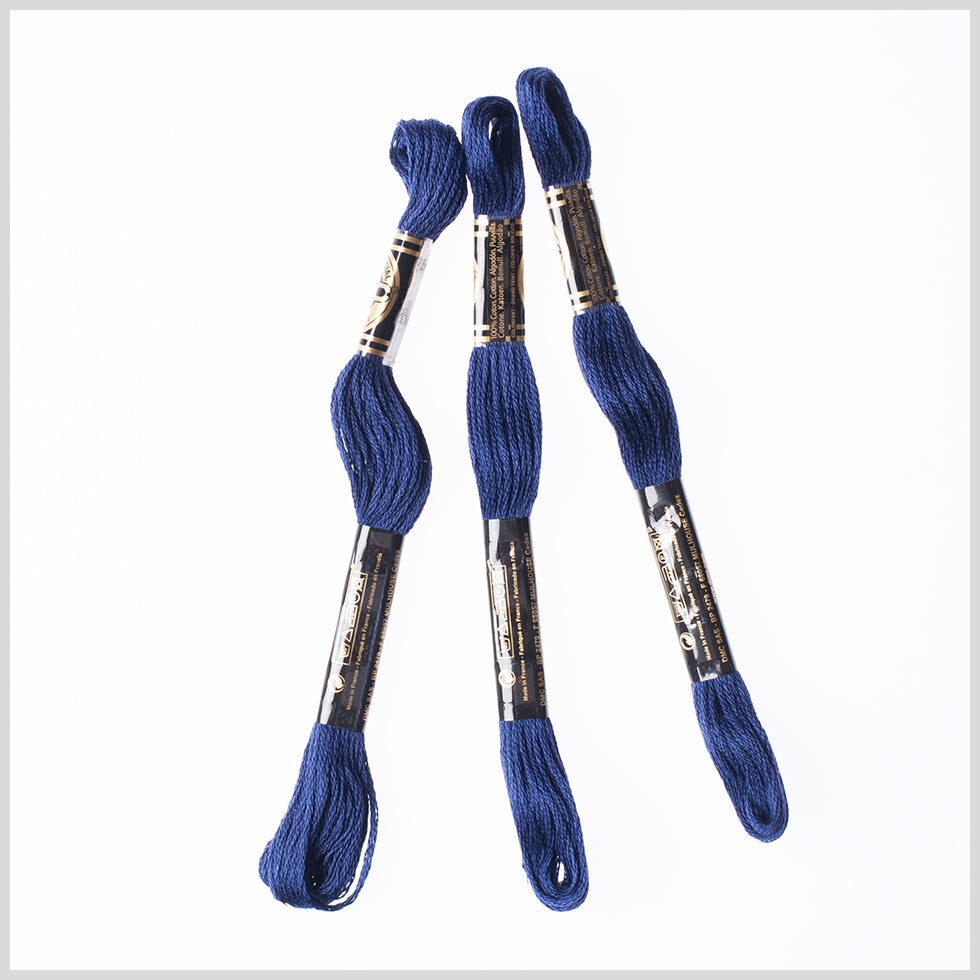 3-Pack DMC Size 6 Embroidery Floss #823 Dark Navy Blue - Joann Fabrics