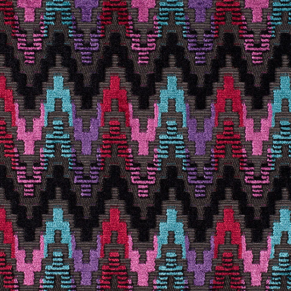 Zwart/Multi 6489 Ikat Velvet - Joann Fabrics