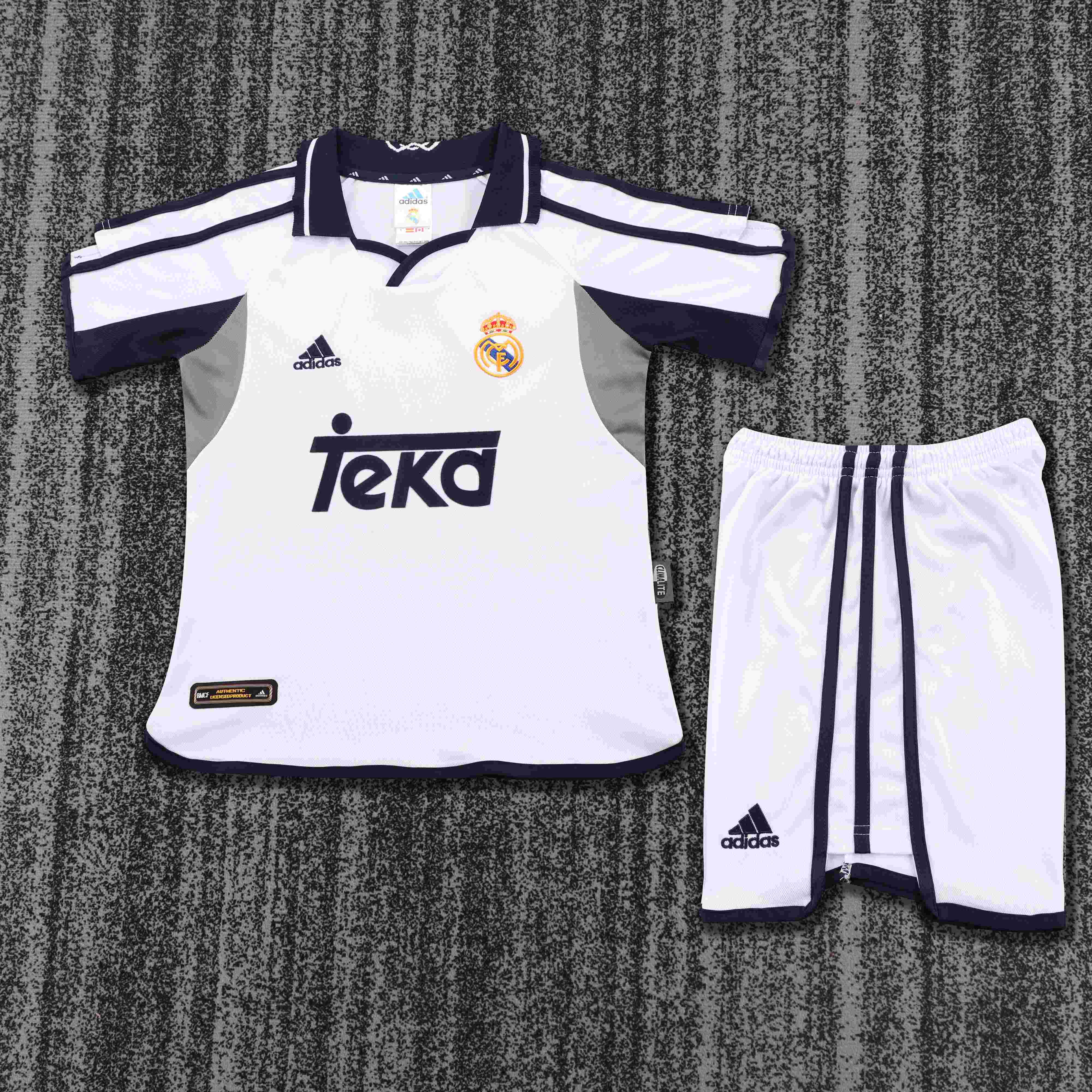 2000-2001 Retro Real Madrid Home Football Shirt 1:1 Thai Quality Kids Size