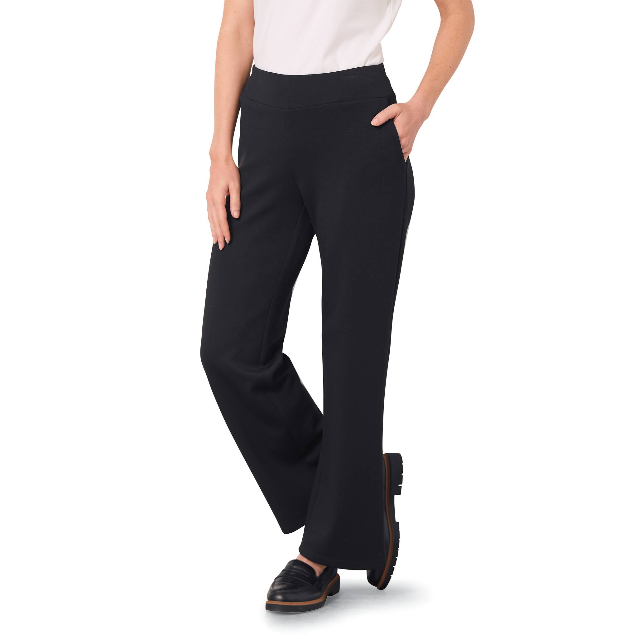 Luxury Knit Pull-On Pants, Elasticized Drawstring Waist, Side Pockets - Northstyle Catalog
