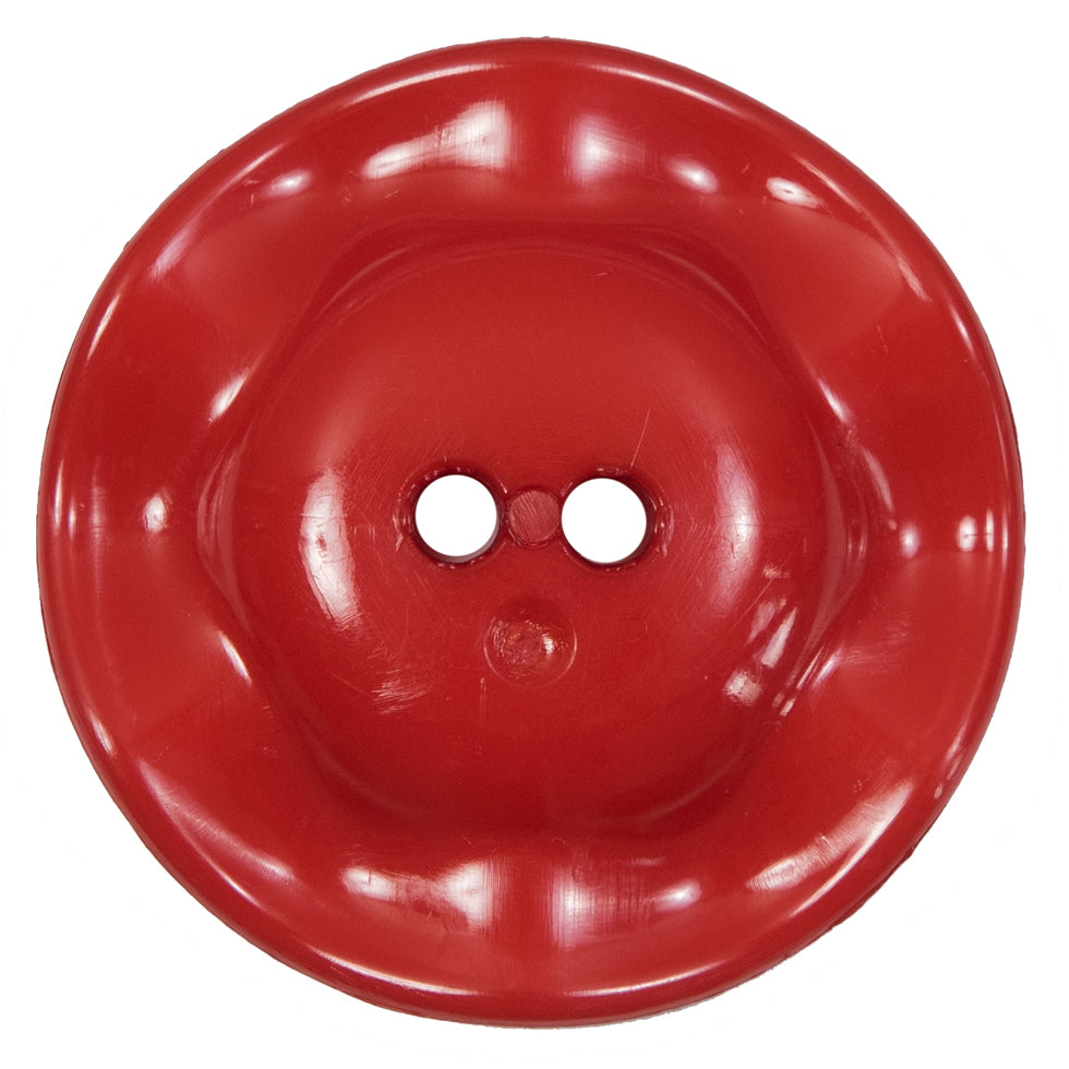 Italian Red Wavy Plastic 2-Hole - 60L/38mm - Joann Fabrics
