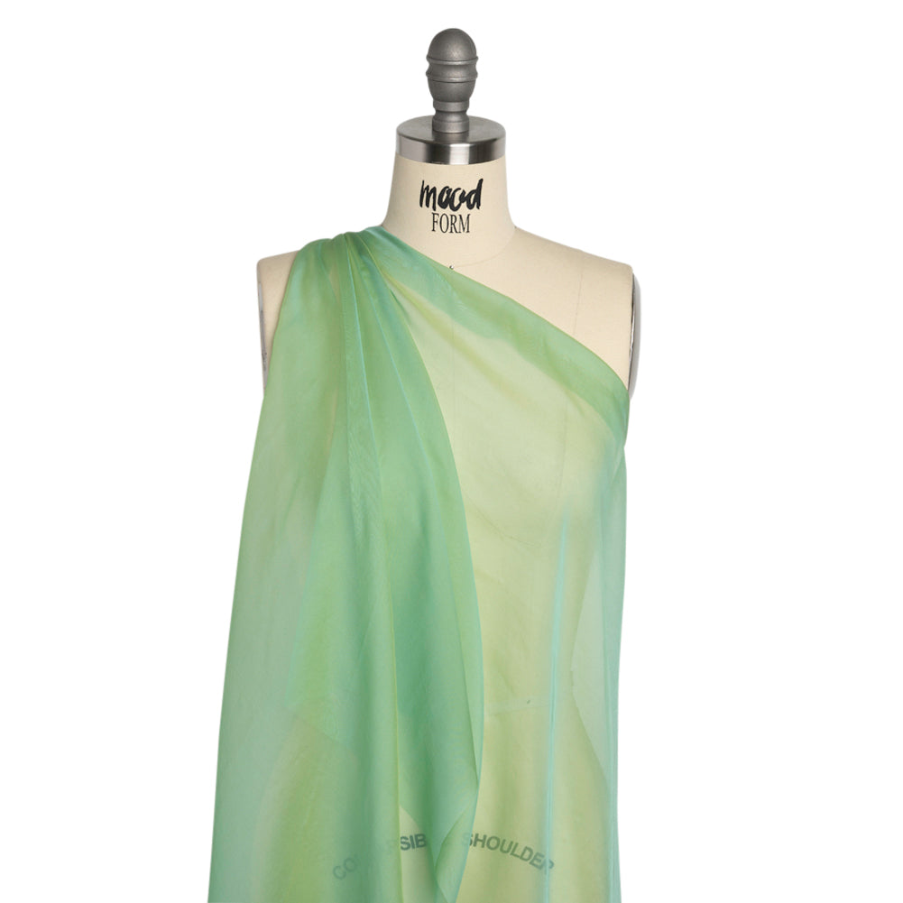 Chiffon-Like Silk Voile - Mint and Lime Iridescent - Adelaide Collection - Joann Fabrics