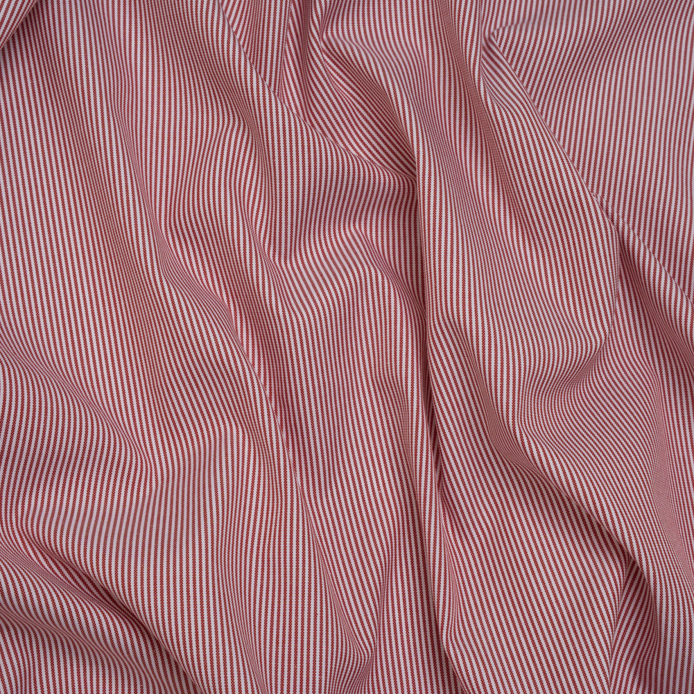 Cotton Oxford Shirting - Red and White Stripes - Deadstock - Joann Fabrics