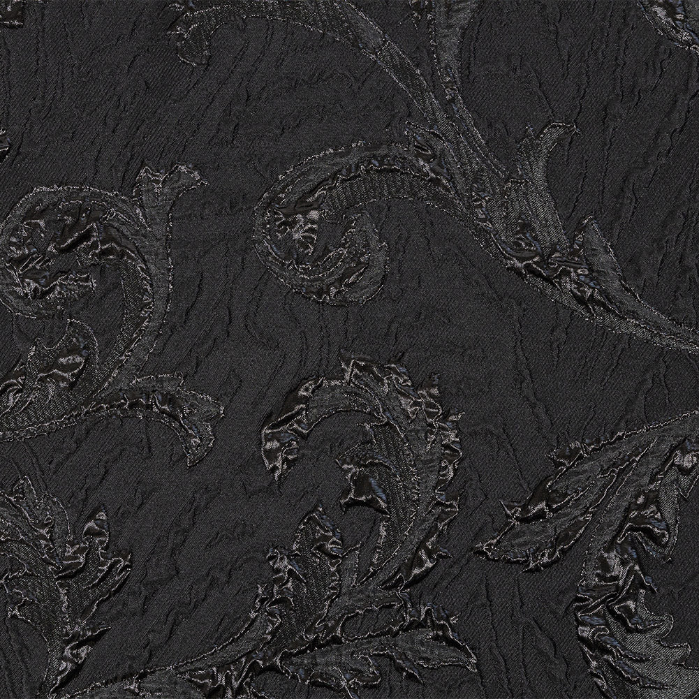 Metallic Black Scrolls Luxury Brocade - Joann Fabrics