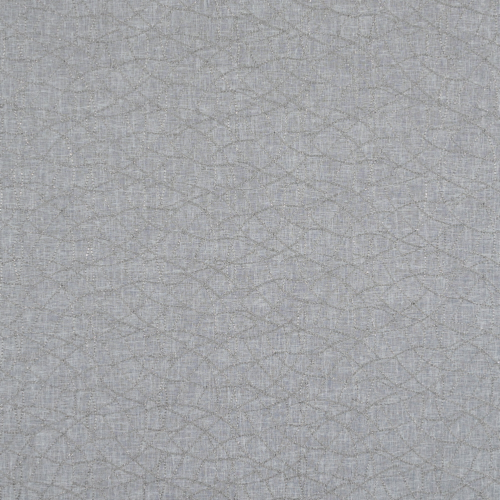 Gray and Metallic Silver Embroidered Drapery Sheer - Joann Fabrics