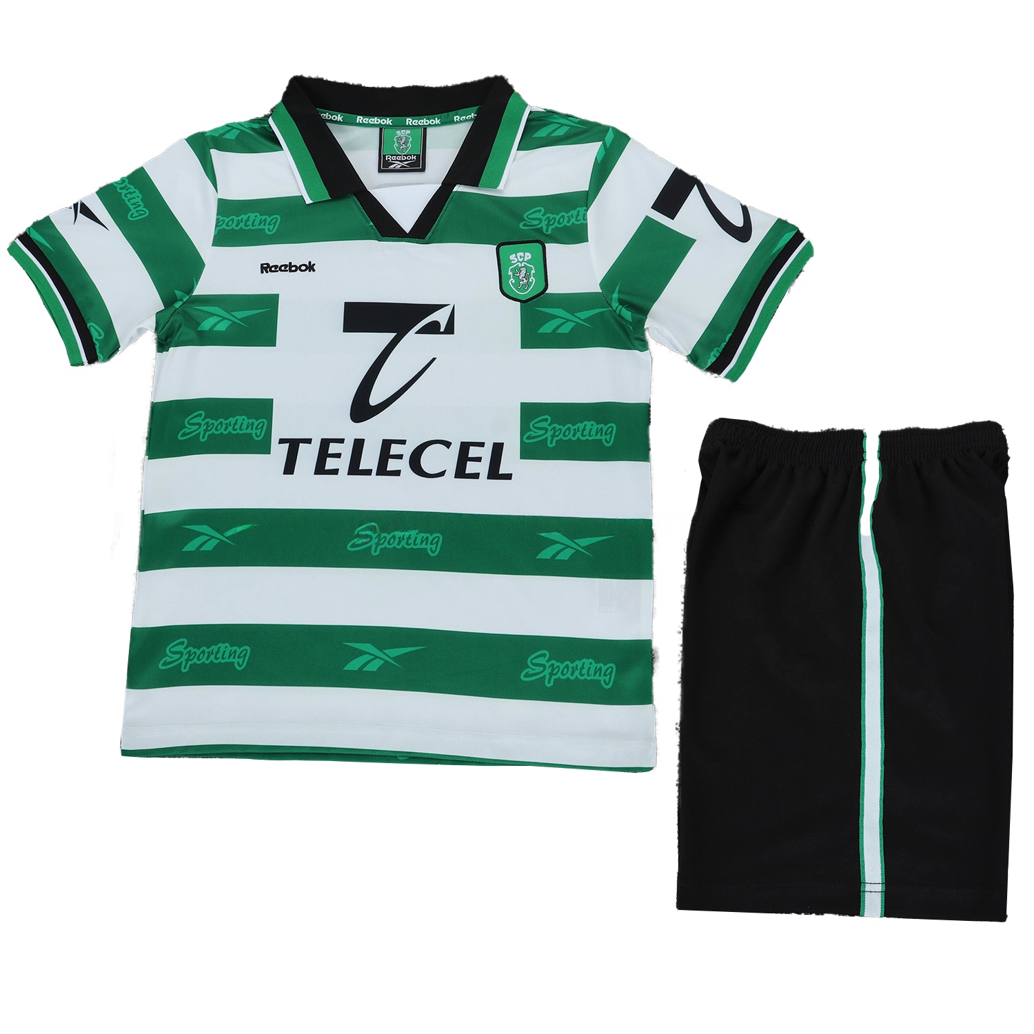 Retro Sporting CP 1999-00 Home Kids Kit - UnitedFutballJersey