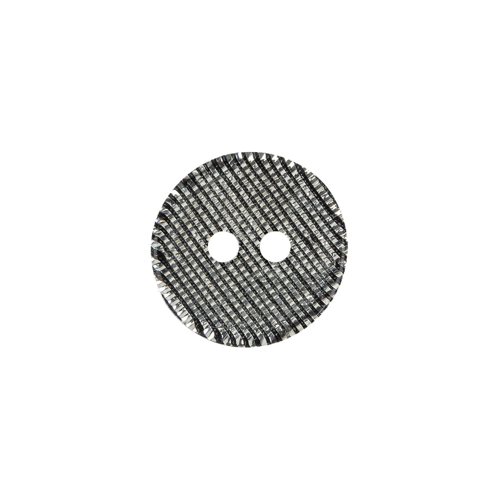 Silver Striated 2-Hole Plastic Saucer Button - 24L/15mm - Joann Fabrics