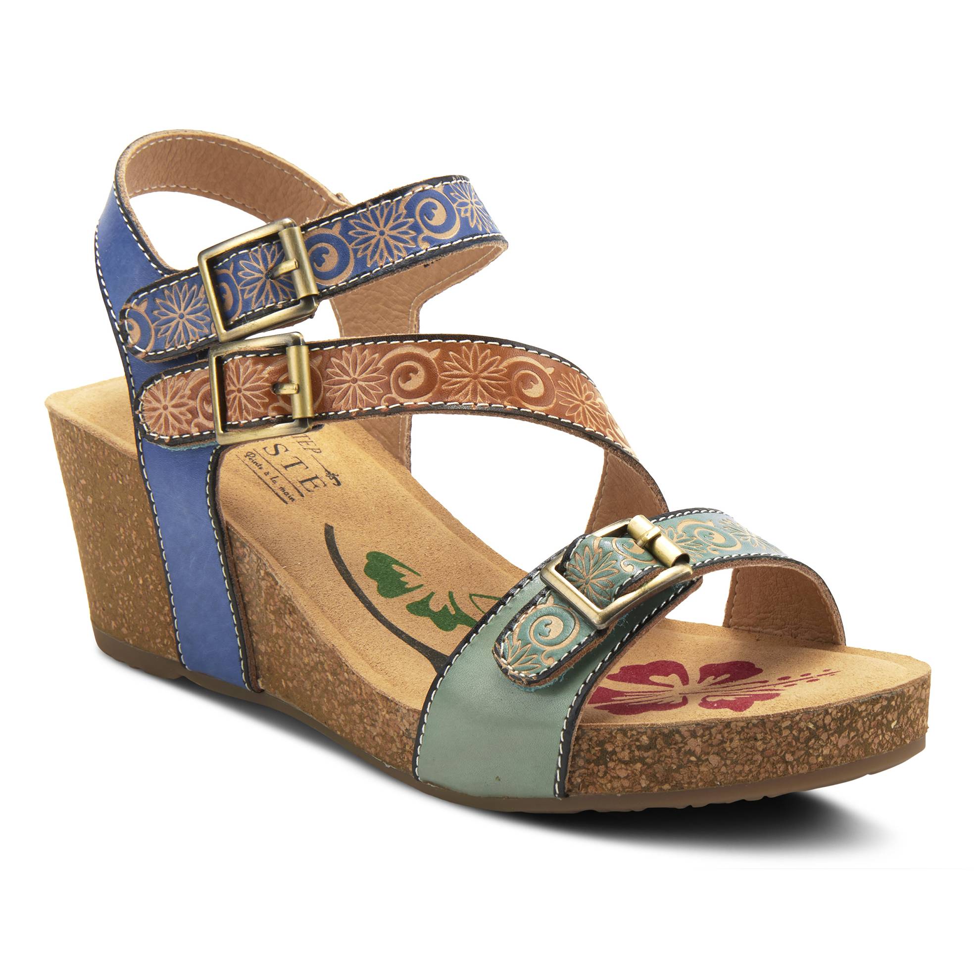 L'Artiste by Spring Step® Tanja Leather Wedge Sandal - Northstyle Catalog