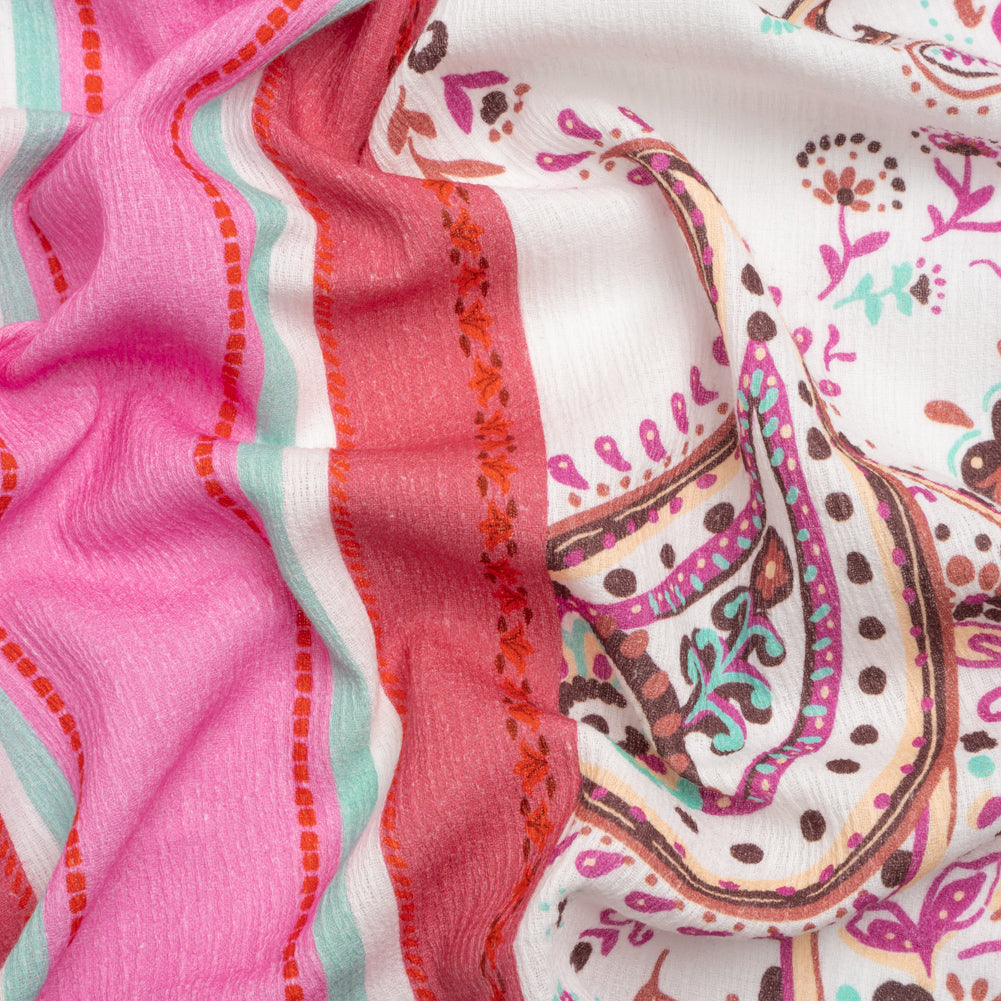 Mood Exclusive Pink Whimsical Wardrobe Slubbed Gauzy Cotton Woven Panel - Joann Fabrics