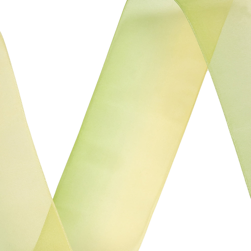 Sheer Yellow and Green Ombre Ribbon - 1.5