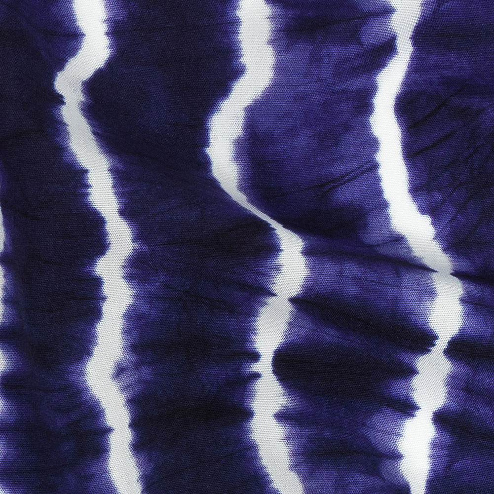Mood Exclusive Navy Twisted Tie Dye Stretch Viscose Batiste - Joann Fabrics